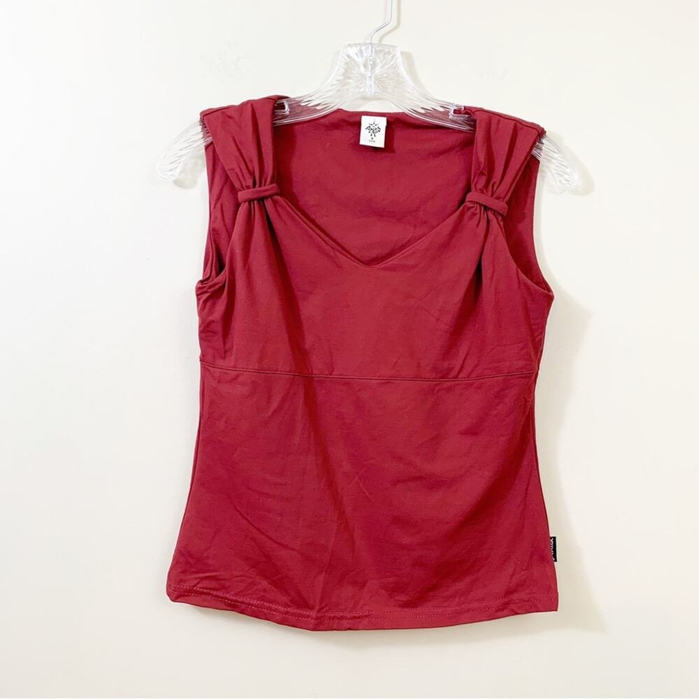 Prana Sleeveless Burgandy Athletic Tank